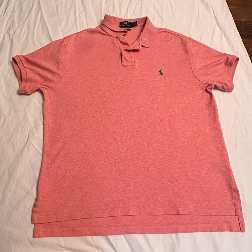 Polo Ralph Lauren Men’s Pull Over Shirt Heathered Red Size Large - Picture 3 of 12